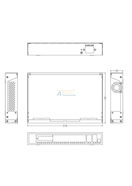 ATEC-POE16L Коммутатор PoE, 220 В, 16 портов